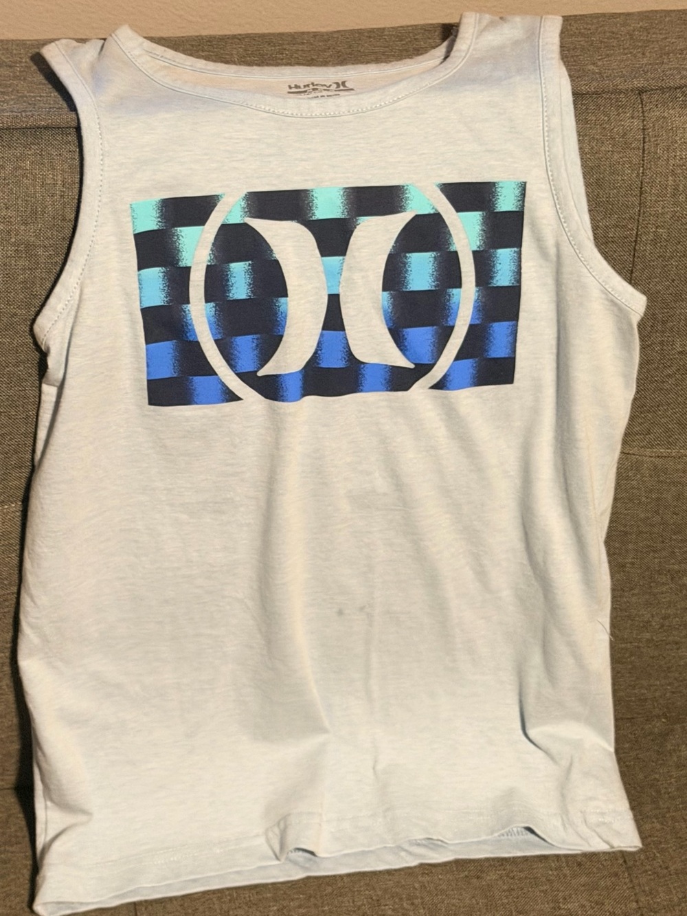 Hurley Tank Top with Blue and Teal Graphic